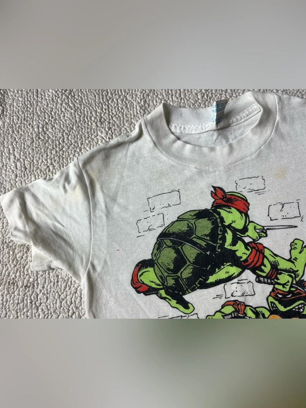 VINTAGE 1988 CHED TMNT BLACK & WHITE PAJAMA SET BOYS YOUTH M